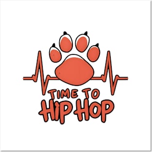 Time to hip hop , cat love music Posters and Art